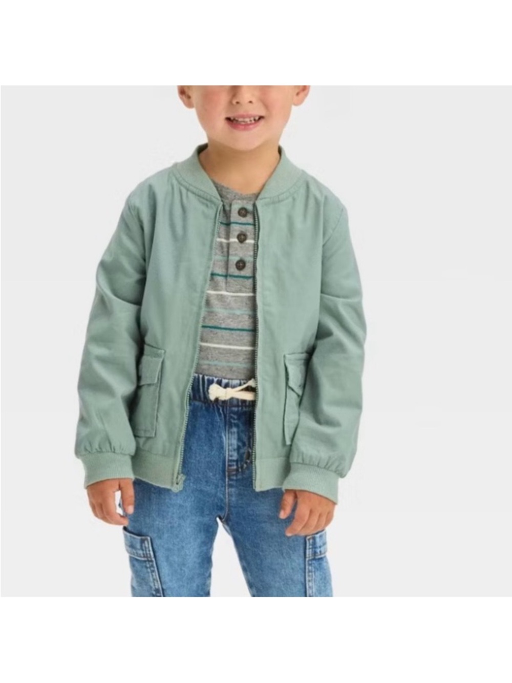 NWOT-OshKosh B'gosh Toddler Boys Bomber Jacket - Olive Green. 2T